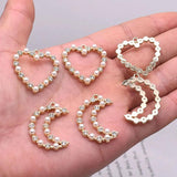 6pcs Metal Alloy Heart Charms Pendants For Jewelry Making DIY