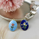 10pcs Cartoon Boy Rose Metal Charms Enamel Charm Pendants for Jewelry DIY