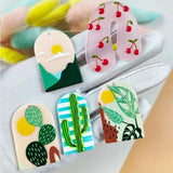 10pcs Scenery Cactus Acrylic Earring Charms DIY Jewelry Making Keychain Pendant