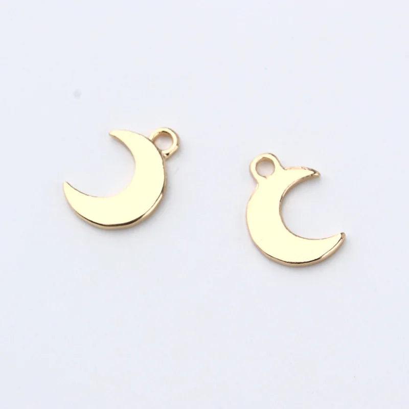 10Pcs Moon Stars Charms Pendants DIY Jewelry Making Earrings Necklace