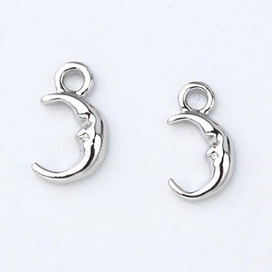 10Pcs Moon Stars Charms Pendants DIY Jewelry Making Earrings Necklace
