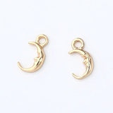 10Pcs Moon Stars Charms Pendants DIY Jewelry Making Earrings Necklace
