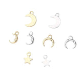 10Pcs Moon Stars Charms Pendants DIY Jewelry Making Earrings Necklace