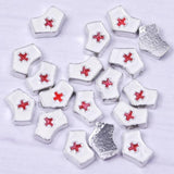 20Pcs Nurse Cap Stethoscope Syringe Floating Locket Charms