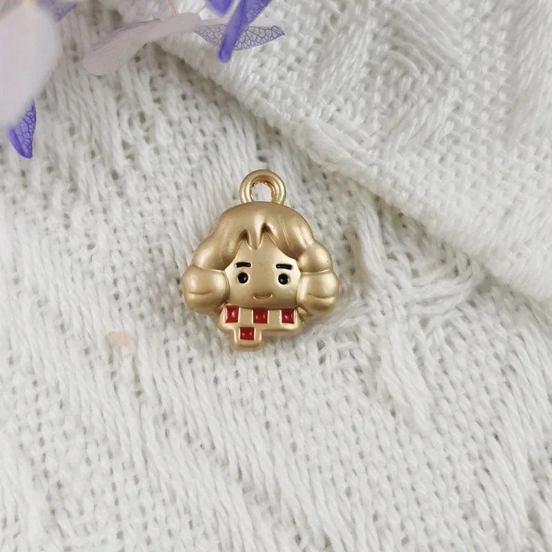 10PCS/Lot Magic Academy Series Enamel Charm Keychain Diy Accessories