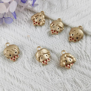 10PCS/Lot Magic Academy Series Enamel Charm Keychain Diy Accessories
