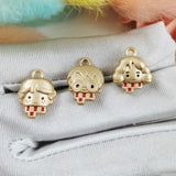 10PCS/Lot Magic Academy Series Enamel Charm Keychain Diy Accessories