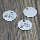 10pcs/lot Faith Charm Stainless Steel Pendant 20mm