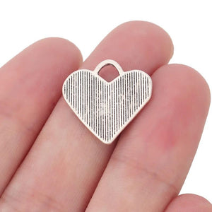 10 Tibetan Silver Dragonfly Heart Charms for Jewelry Making 20mm