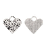 10 Tibetan Silver Dragonfly Heart Charms for Jewelry Making 20mm