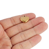 5pcs Stainless Steel Love Heart Charms DIY Necklace Earrings Jewelry Accessory