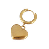 5pcs Stainless Steel Love Heart Charms DIY Necklace Earrings Jewelry Accessory