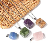 5pcs Natural Stone Pendants Charms for Jewelry Making DIY Necklace Bracelet