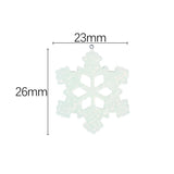 20Pcs Christmas Snowflake Resin Charms for Jewelry Making DIY