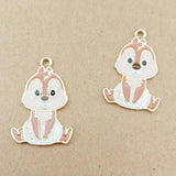 10pcs Cartoon Squirrel Enamel Charms DIY Jewelry Pendants