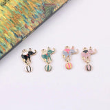10pcs Circus Elephant Bear Rabbit Charms Enamel Animals Alloy Pendant DIY YZ434