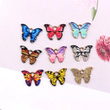 10pcs Alloy Enamel Butterfly Charms Colorful Butterflies Pendants DIY Jewelry