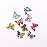 10pcs Alloy Enamel Butterfly Charms Colorful Butterflies Pendants DIY Jewelry