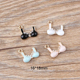 10pcs Rhinestone Bra Enamel Charms Underwear Alloy Pendant DIY Jewelry YZ104