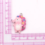 10pcs Bling Hedgehog Resin Animal Charms for DIY Jewelry Making