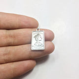 20pcs 12*20mm Rectangle Coin Zinc Alloy Necklace Earring Bracelet DIY 2 Colors