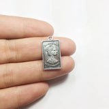 20pcs 12*20mm Rectangle Coin Zinc Alloy Necklace Earring Bracelet DIY 2 Colors