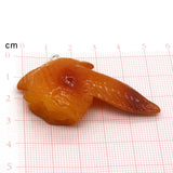 6pcs Chicken Wings Resin Charms Baked Chicken Funny Necklace Keychain Pendant