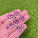 20Pcs Butterfly Charm Pendant for Jewelry Making