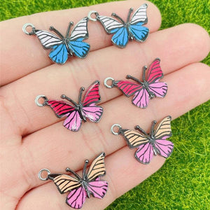 20Pcs Butterfly Charm Pendant for Jewelry Making