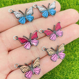 20Pcs Butterfly Charm Pendant for Jewelry Making