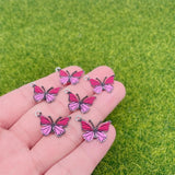 20Pcs Butterfly Charm Pendant for Jewelry Making