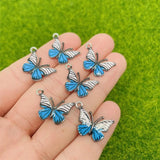 20Pcs Butterfly Charm Pendant for Jewelry Making