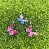 20Pcs Butterfly Charm Pendant for Jewelry Making