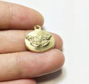 20pcs 18mm Butterfly Coin Zinc Alloy Charms DIY Jewelry 3 Colors