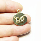 20pcs 18mm Butterfly Coin Zinc Alloy Charms DIY Jewelry 3 Colors