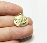 20pcs 18mm Butterfly Coin Zinc Alloy Charms DIY Jewelry 3 Colors