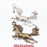 Retro Metal Horse Pendant for DIY Jewelry Necklace Making