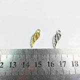 20pcs 14*6mm Mini Wing Zinc Alloy Charms for DIY Jewelry 2 Colors