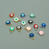 10pcs Mini Evil Eye Enamel Charms for Bracelet Necklace