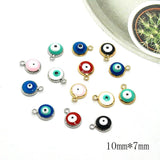 10pcs Mini Evil Eye Enamel Charms for Bracelet Necklace