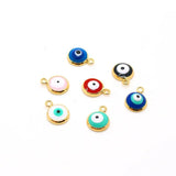 10pcs Mini Evil Eye Enamel Charms for Bracelet Necklace
