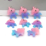 10pcs Gradient Unicorn Resin Charms for DIY Jewelry D167