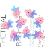 10pcs Gradient Unicorn Resin Charms for DIY Jewelry D167