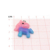 10pcs Gradient Unicorn Resin Charms for DIY Jewelry D167