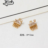 6pcs Crystal Fishtail Crab Charms DIY Bracelet Accessories