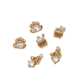 6pcs Crystal Fishtail Crab Charms DIY Bracelet Accessories