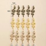20pcs Alloy Snake Charms Pendants DIY Jewelry Making Accessory