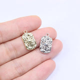 20pcs Square Star Plated Women's Girls Charms Pendant DIY Necklace 2 Colors