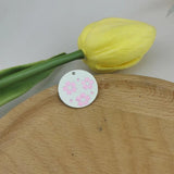 10pcs Rubber Paint Butterfly Flower Charms DIY Alloy Pendant