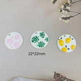 10pcs Rubber Paint Butterfly Flower Charms DIY Alloy Pendant
